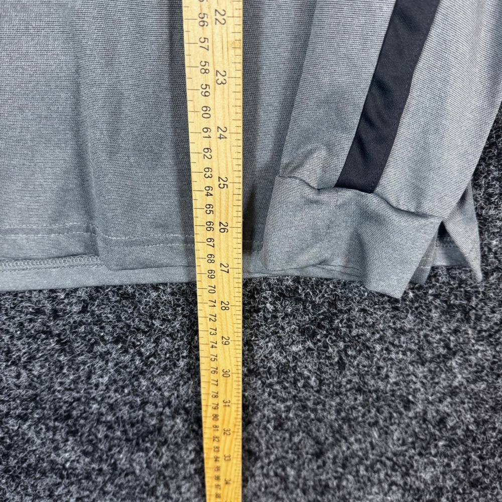 Nike Pro Dri-FIT Mens Small Gray Black Stripe Quarter Zip Pullover Training Top - Picture 6 of 6